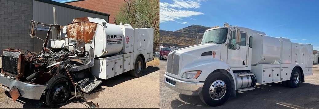 Burned Truck Repair - Before and After